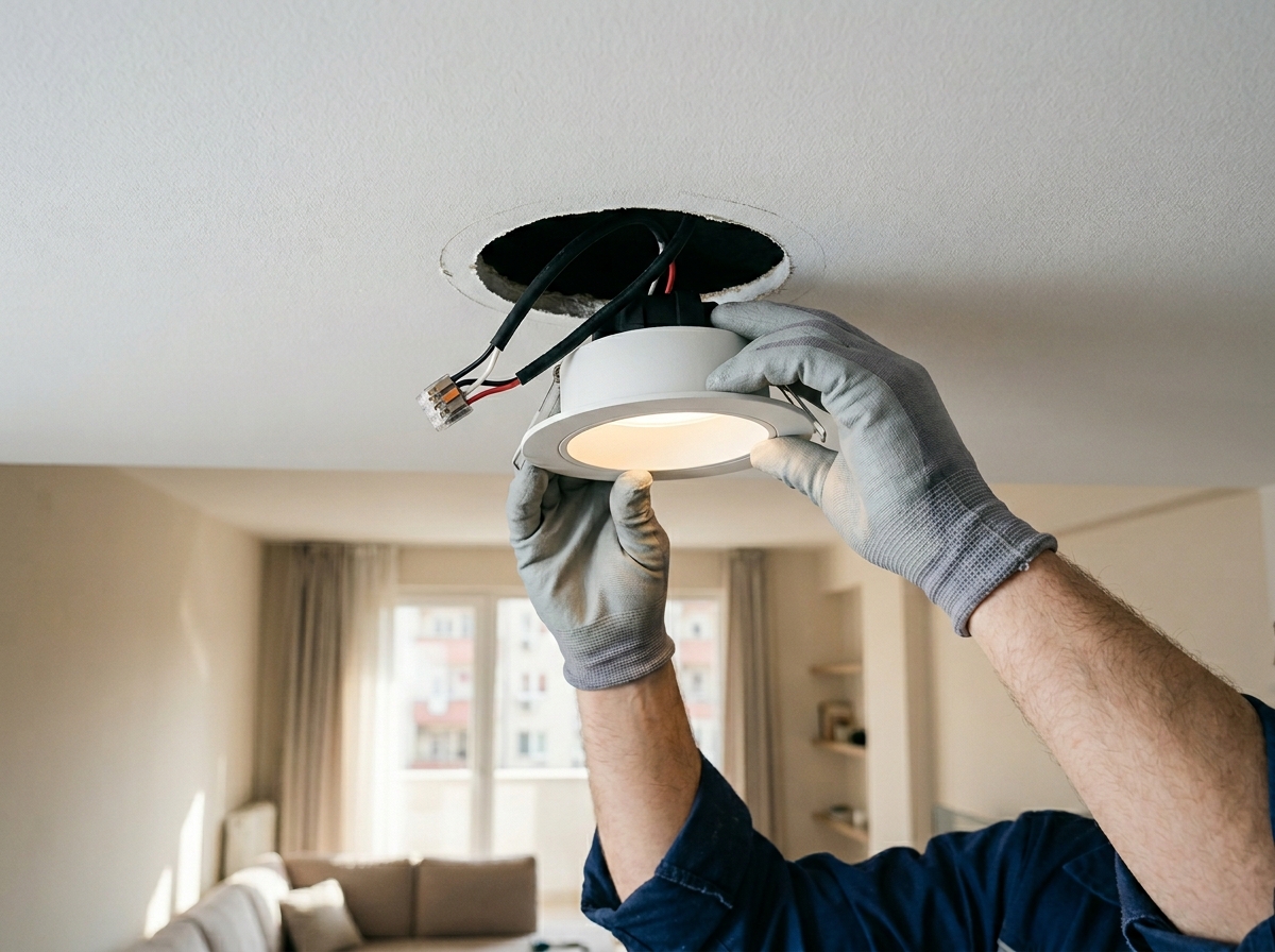 Монтажа на LED downlight